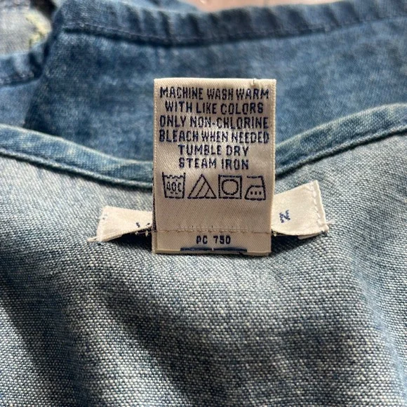 Vintage Van Heusen Floral Embroidered Denim Vest Cottagecore Women's XL - Picture 5 of 6